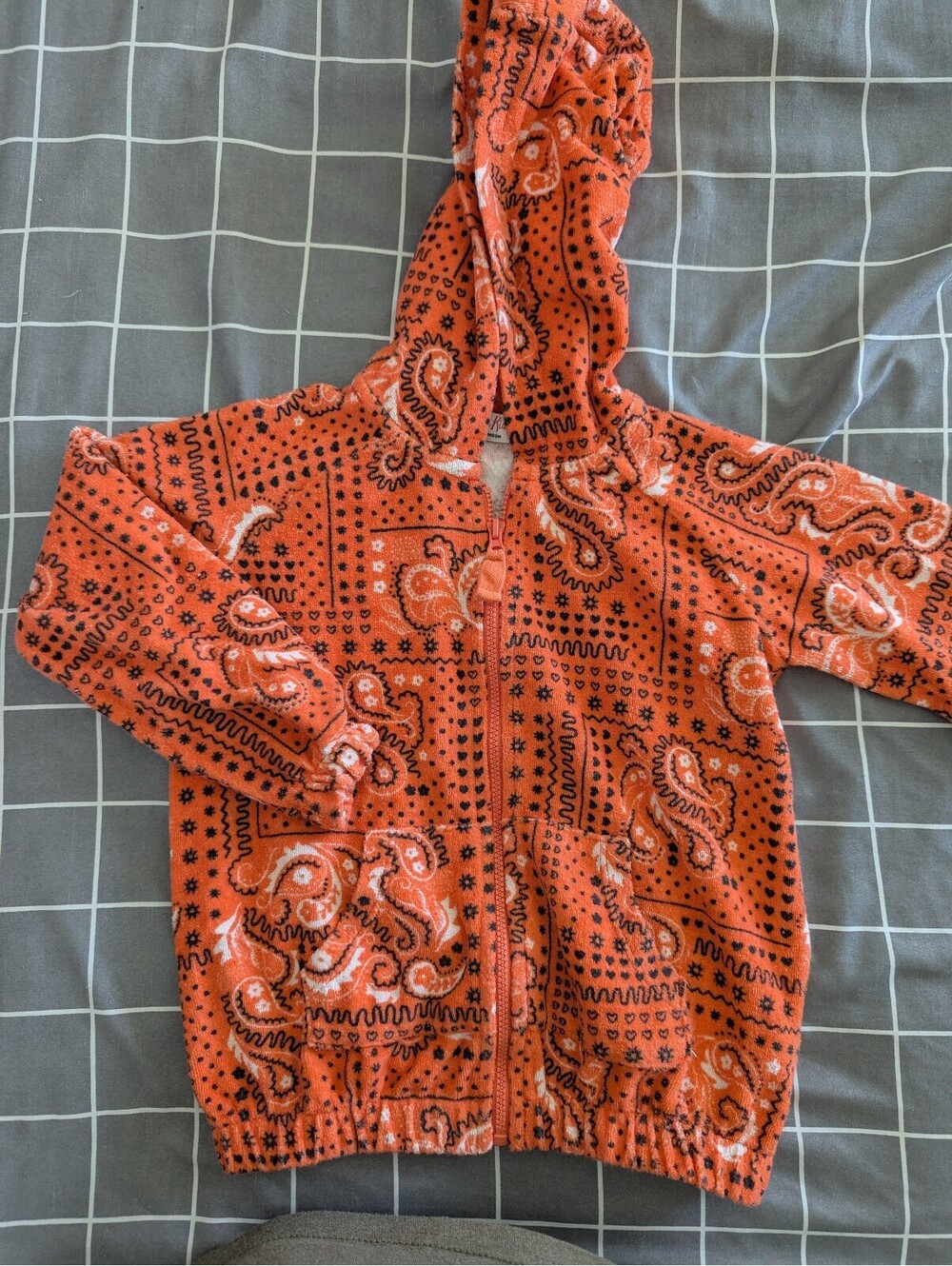 FatFace orange geometric hoodie